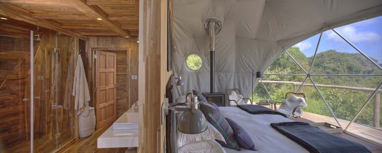 Highlands guest dome room Ngorongoro Tanzania family safari