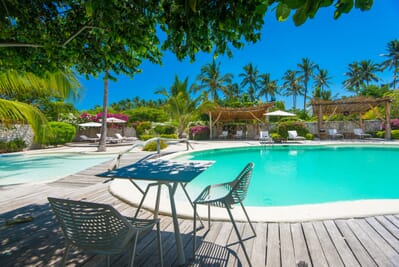 Tanzania Zanzibar White Sands Luxury Villas family safari pool side table