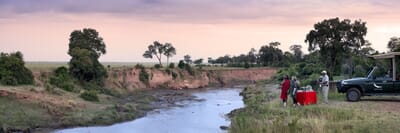 Kenya Masai Mara sundowner game drive family safari