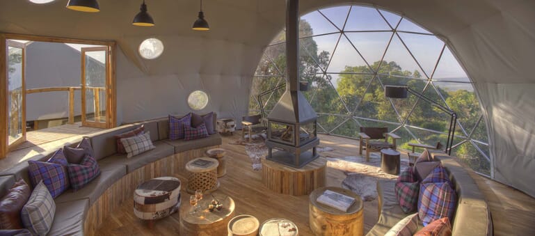 Highlands Ngorongoro lounge dome tent Tanzania family safari