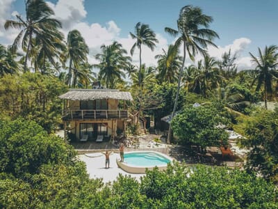 Tanzania Zanzibar White Sands Luxury Villas family safari two bed villa aerial