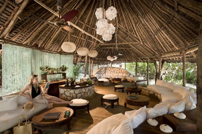 Tanzania Zanzibar Mnemba family safari bar area