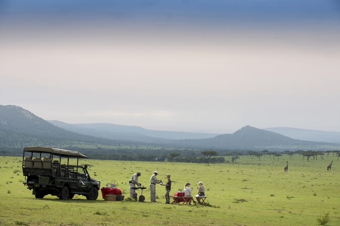 Tanzania Serengeti andBeyond Klein's Camp family safari bush breakfast