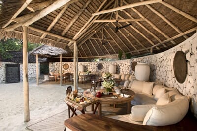 Tanzania Zanzibar andBeyond Mnemba island family safari dining area