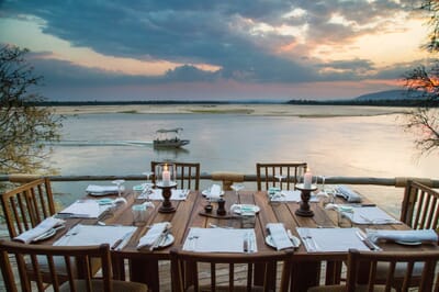 Tanzania Nyerere Sand Rivers Selous family safari dinner