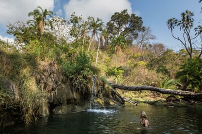 Tanzania Nyerere Sand Rivers Selous family safari hot spring