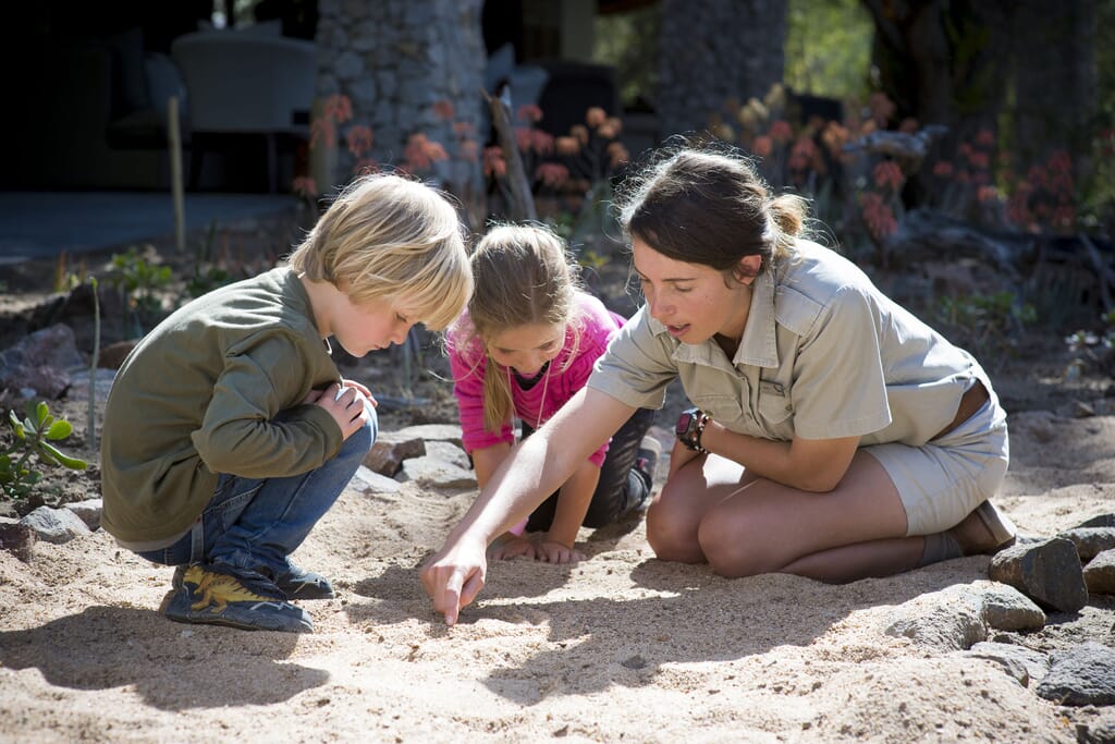 South Africa wild child tracking lesson family safari