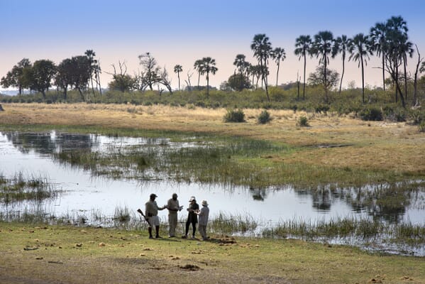 Botswana safari holidays andBeyond Sandibe walking