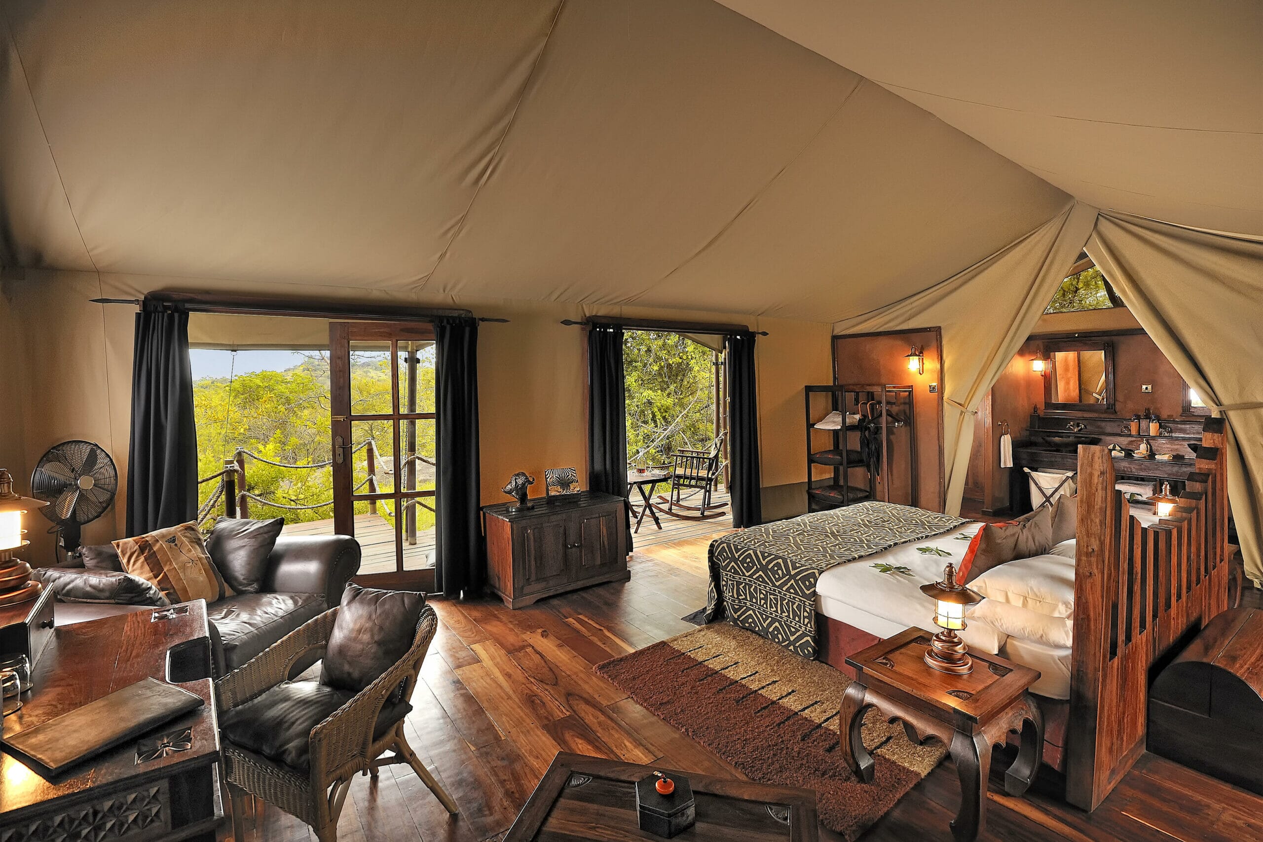 Serengeti migration camp