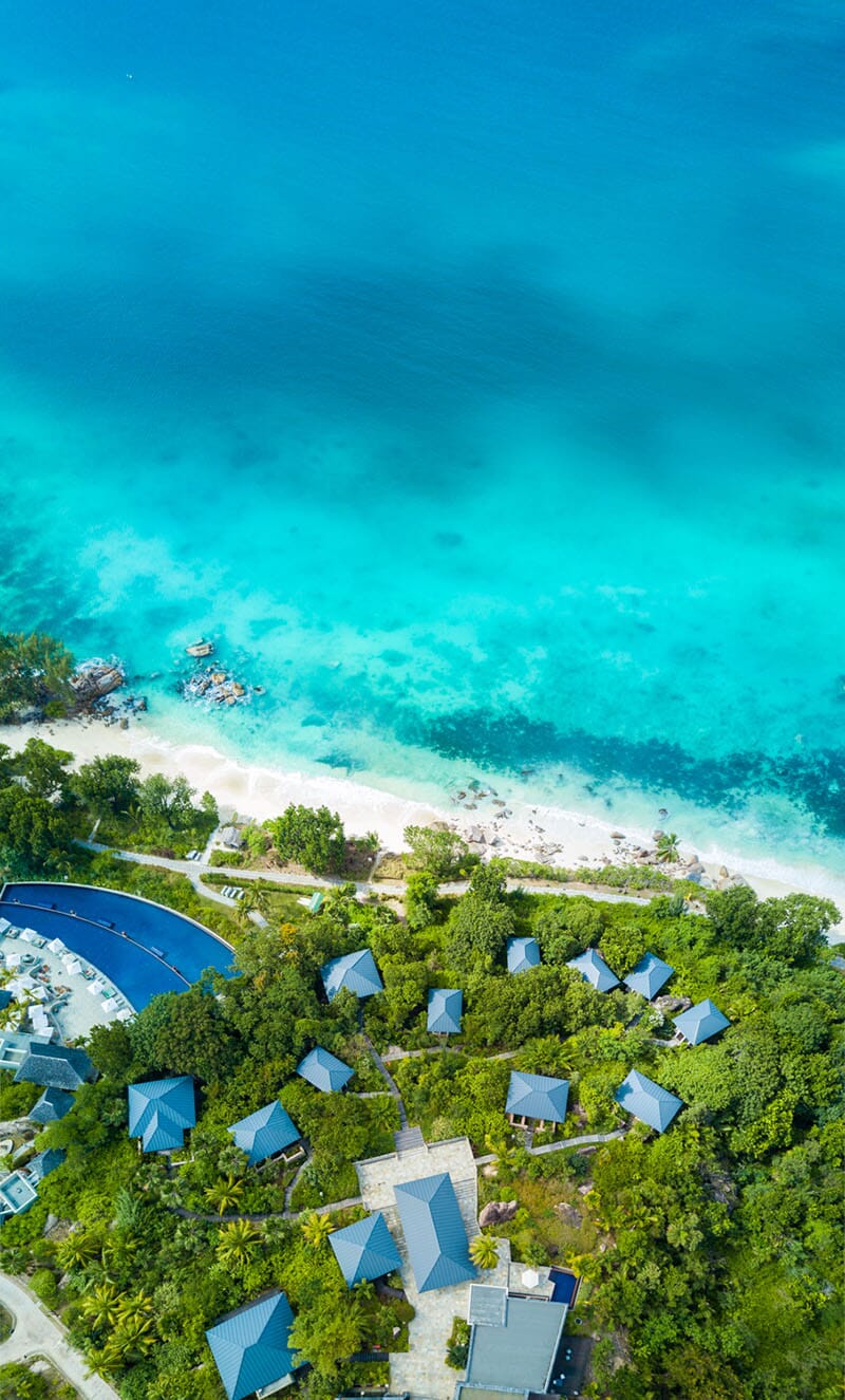 Raffles Seychelles aerial