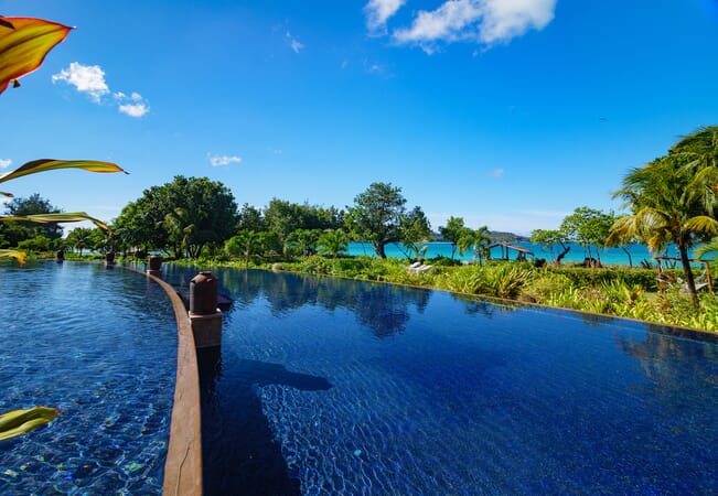 Raffles Seychelles pool view