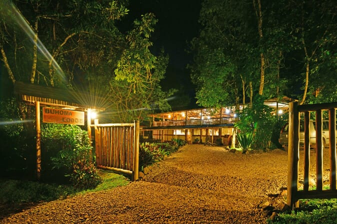 Uganda Buhoma Lodge entrance