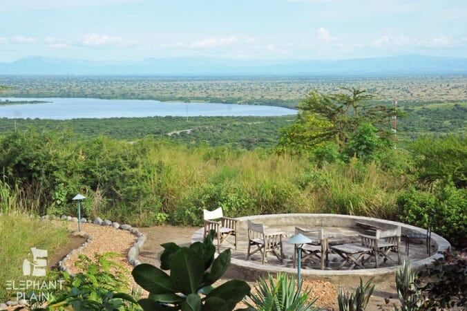 Elephant Plains Lodge fireplace Queen Elizabeth