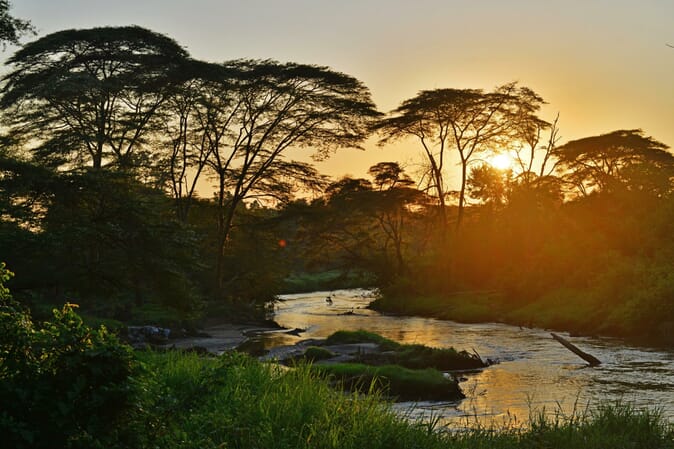 sunrise river Queen Elizabeth national park luxury