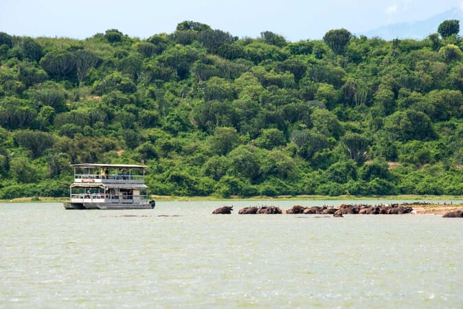 Kazinga channel boat safari