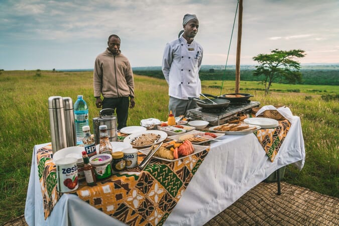 Ishasha Wilderness bush breakfast